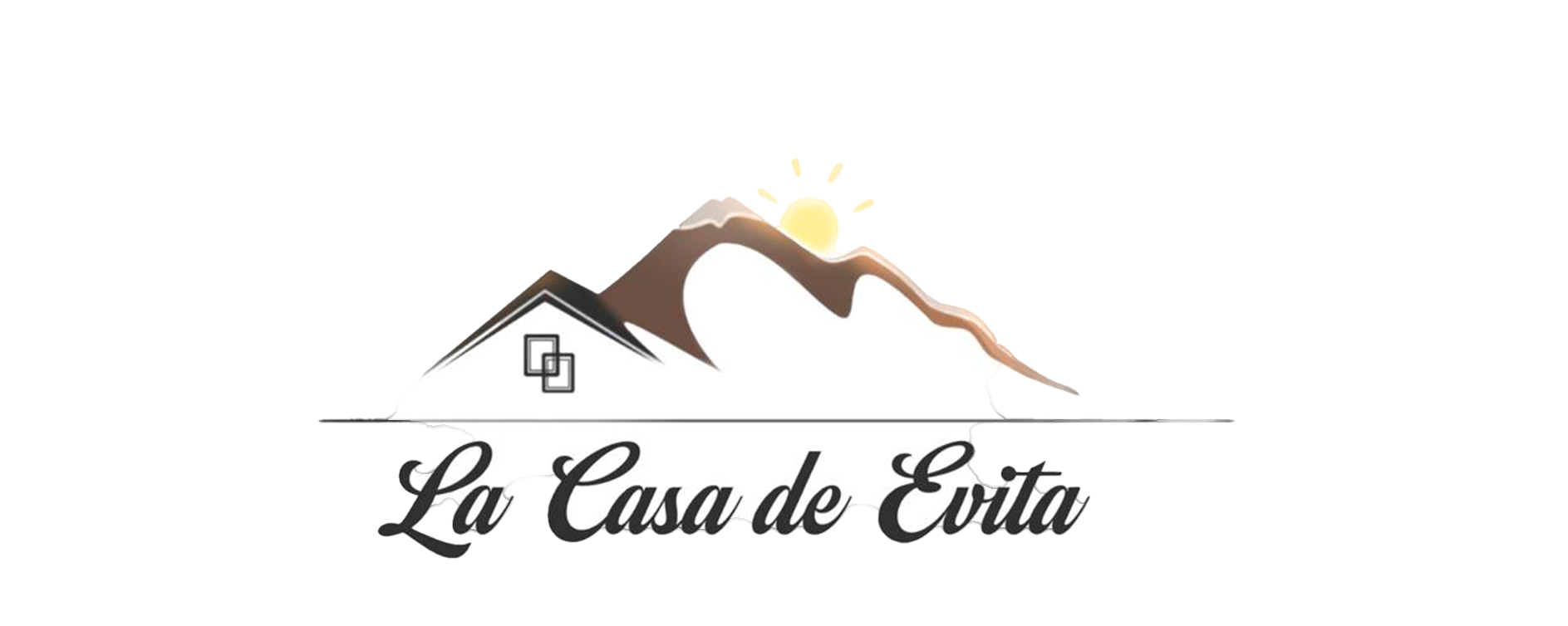 logo de alojamiento para huéspedes la casa de evita